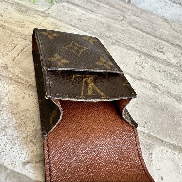 Lv Louis Vuitton monogram chap stick lipstick lip gloss tube carrying case pouch - Picture 2 of 7